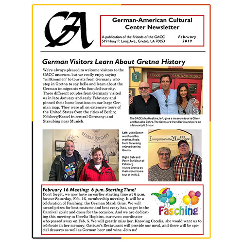 GACC Newsletter - February 2019 Cover
