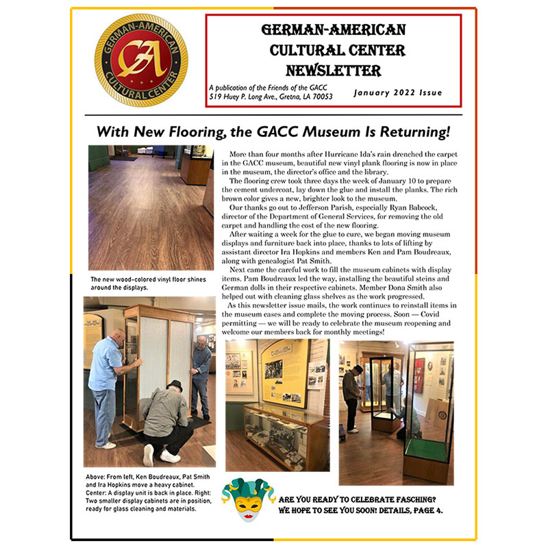 GACC Newsletter - January 2022 Cover
