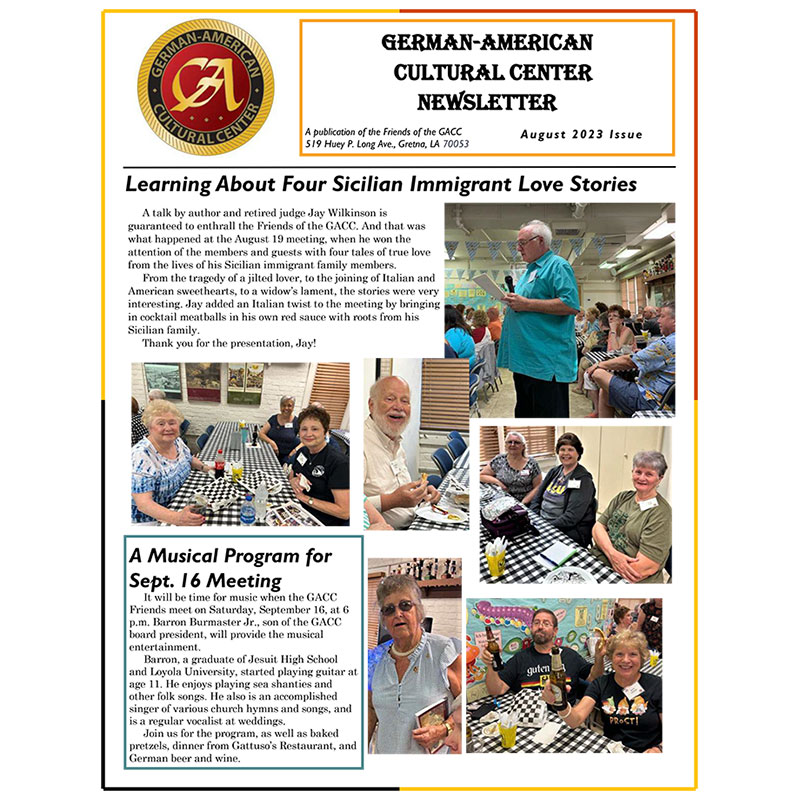 GACC August Newsletter 2023 Cover