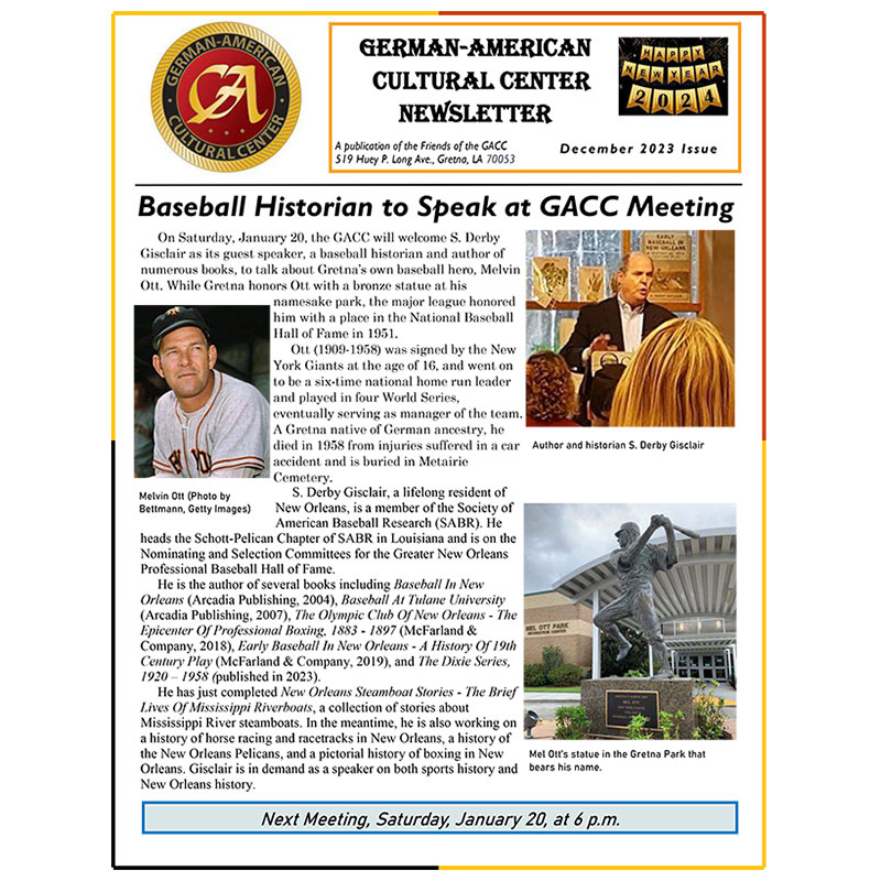 GACC December Newsletter 2023 Cover