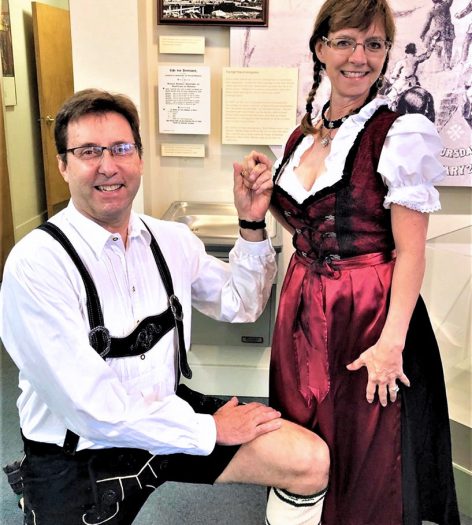 Our members dress in traditional German costumes for special events.